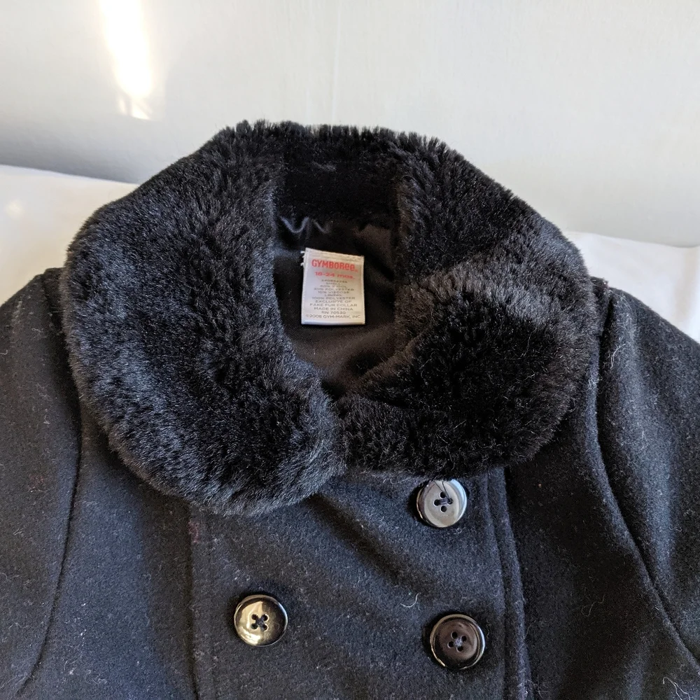 EUC Gymboree girl toddler pea coat size 18-24 months